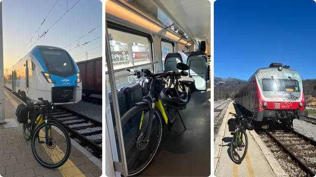 Lijevo i sredina: Dobova-Ljubljana i Ljubljana-Jesenice voze najmoderniji Stadler vlakovi, Desno: od Jesenica do Bohinjske Bistrice malo egzotike za ljubitelje vlakova