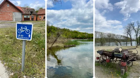 Lijevo: na pravom putu, Sredina: Kupa kod restorana Mlinski kamen, Desno: kočija kod restorana