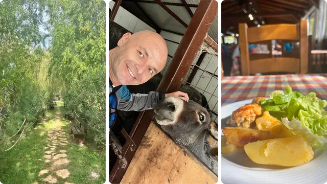 Lijevo: foto point, Sredina: autor ovog članka je lijevo na fotki, Desno: domaći ručak u konobi Lancarica