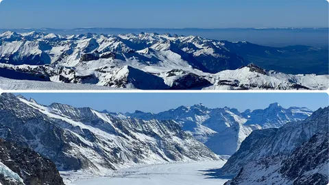 Pogled na okolne planine i ledenjak Aletsch